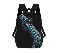 sinyumoney Zaino Per Bambini Con Stampa 3D Blue Katana Close-Up Per Studenti Scolastici, Zaini, Borse A Tracolla, Borse Per Libri 17inch