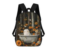 sinyumoney Zaino Per Bambini Con Stampa 3D Boho Ghost Bathtube Forest Per Studenti Scolastici, Zaini, Borse A Tracolla, Borse Per Libri 17inch