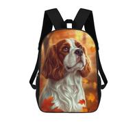 sinyumoney Zaino Per Bambini Con Stampa 3D Cavalier King Charles Spaniel Autumn Portrait Per Studenti Scolastici, Zaini, Borse A Tracolla, Borse Per Libri 17inch