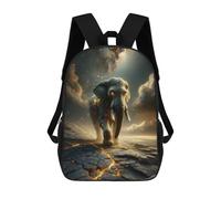 sinyumoney Zaino Per Bambini Con Stampa 3D Celestial Elephant on Cracked Earth Per Studenti Scolastici, Zaini, Borse A Tracolla, Borse Per Libri 17inch