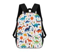 sinyumoney Zaino Per Bambini Con Stampa 3D Colorful Dinosaur Illustration Per Studenti Scolastici, Zaini, Borse A Tracolla, Borse Per Libri 17inch