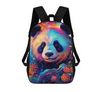 sinyumoney Zaino Per Bambini Con Stampa 3D Colorful Panda Artwork-3 Per Studenti Scolastici, Zaini, Borse A Tracolla, Borse Per Libri 17inch