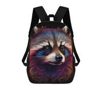 sinyumoney Zaino Per Bambini Con Stampa 3D Colorful Raccoon Portrait Per Studenti Scolastici, Zaini, Borse A Tracolla, Borse Per Libri 17inch