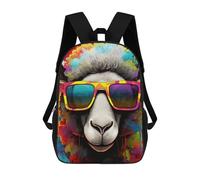 sinyumoney Zaino Per Bambini Con Stampa 3D Colorful Sheep Sunglasses Art Per Studenti Scolastici, Zaini, Borse A Tracolla, Borse Per Libri 17inch