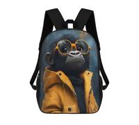 sinyumoney Zaino Per Bambini Con Stampa 3D Cool Monkey in Sunglasses Per Studenti Scolastici, Zaini, Borse A Tracolla, Borse Per Libri 17inch