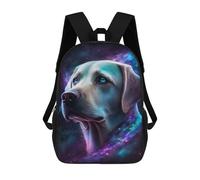 sinyumoney Zaino per bambini con stampa 3D Cosmic Labrador Portrait-8 Zaino leggero da viaggio e scuola, zaino alla moda per bambini e studenti, Stile, 17"