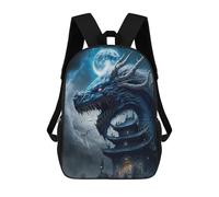 sinyumoney Zaino Per Bambini Con Stampa 3D Dragon's Moonlit Palace -1 Per Studenti Scolastici, Zaini, Borse A Tracolla, Borse Per Libri 17inch