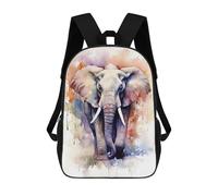 sinyumoney Zaino Per Bambini Con Stampa 3D Elephant Watercolor Per Studenti Scolastici, Zaini, Borse A Tracolla, Borse Per Libri 17inch