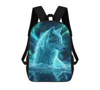 sinyumoney Zaino Per Bambini Con Stampa 3D Enchanted Wolf Aurora Per Studenti Scolastici, Zaini, Borse A Tracolla, Borse Per Libri 17inch