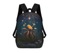 sinyumoney Zaino Per Bambini Con Stampa 3D Fantasy World Octopus Per Studenti Scolastici, Zaini, Borse A Tracolla, Borse Per Libri 17inch