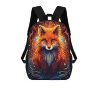 sinyumoney Zaino Per Bambini Con Stampa 3D Flame Fox Portrait Per Studenti Scolastici, Zaini, Borse A Tracolla, Borse Per Libri 17inch