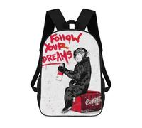 sinyumoney Zaino Per Bambini Con Stampa 3D Follow Your Dreams Banksy Per Studenti Scolastici, Zaini, Borse A Tracolla, Borse Per Libri 17inch