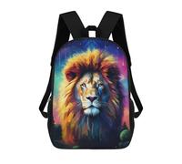 sinyumoney Zaino Per Bambini Con Stampa 3D Geometric Lion Per Studenti Scolastici, Zaini, Borse A Tracolla, Borse Per Libri 17inch
