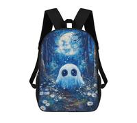 sinyumoney Zaino Per Bambini Con Stampa 3D Ghost in The Moonlight Forest Per Studenti Scolastici, Zaini, Borse A Tracolla, Borse Per Libri 17inch