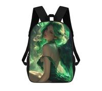sinyumoney Zaino Per Bambini Con Stampa 3D Green Goddess Fantasy Artwork Per Studenti Scolastici, Zaini, Borse A Tracolla, Borse Per Libri 17inch