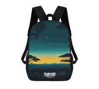 sinyumoney Zaino Per Bambini Con Stampa 3D Nairobi National Park Night Sky Per Studenti Scolastici, Zaini, Borse A Tracolla, Borse Per Libri 17inch