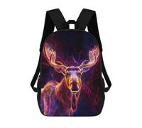sinyumoney Zaino Per Bambini Con Stampa 3D Neon Moose Majesty Per Studenti Scolastici, Zaini, Borse A Tracolla, Borse Per Libri 17inch