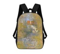 sinyumoney Zaino per bambini con stampa 3D Queen Nefertiti Bust Borsa da scuola, Zaino per studenti, Zaino alla moda e leggero per la scuola, il college e i viaggi, Claude Monets The Geese, 17"
