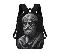 sinyumoney Zaino per bambini con stampa 3D Queen Nefertiti Bust Borsa da scuola, Zaino per studenti, Zaino alla moda e leggero per la scuola, il college e i viaggi, Aristotle, 17"