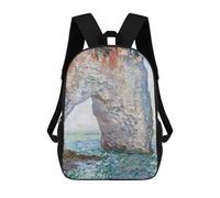 sinyumoney Zaino per bambini con stampa 3D Queen Nefertiti Bust Borsa da scuola, Zaino per studenti, Zaino alla moda e leggero per la scuola, il college e i viaggi, Manichetta Near Etretat, 17"