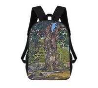 sinyumoney Zaino per bambini con stampa 3D Queen Nefertiti Bust Borsa da scuola, Zaino per studenti, Zaino alla moda e leggero per la scuola, il college e i viaggi, The Bodmer Oak By Monet, 17"