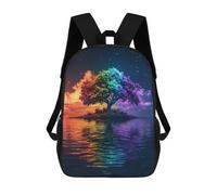 sinyumoney Zaino Per Bambini Con Stampa 3D Rainbow Tree Reflections Per Studenti Scolastici, Zaini, Borse A Tracolla, Borse Per Libri 17inch