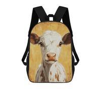 sinyumoney Zaino per bambini con stampa 3D Reindeer Under Full Moon Borsa da scuola, Zaino per studenti, Zaino alla moda e leggero per scuola, college e viaggi, Calf Ritratto, 17"