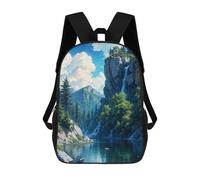 sinyumoney Zaino Per Bambini Con Stampa 3D River Mountain Nature Per Studenti Scolastici, Zaini, Borse A Tracolla, Borse Per Libri 17inch