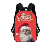 sinyumoney Zaino Per Bambini Con Stampa 3D Santa Cat Christmas Per Studenti Scolastici, Zaini, Borse A Tracolla, Borse Per Libri 17inch