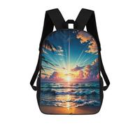 sinyumoney Zaino Per Bambini Con Stampa 3D Sunset At Beach Per Studenti Scolastici, Zaini, Borse A Tracolla, Borse Per Libri 17inch