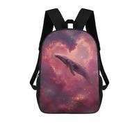 sinyumoney Zaino Per Bambini Con Stampa 3D Whale in Space Nebula-2 Per Studenti Scolastici, Zaini, Borse A Tracolla, Borse Per Libri 17inch
