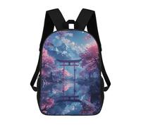 sinyumoney Zaino per bambini con stampa 3D, zaino da scuola, zaino per studenti, zaino alla moda e leggero per scuola, college e viaggi, Fantasy Anime Torii Gate, 17"