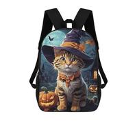 sinyumoney Zaino Per Bambini Cute Cat Halloween Per Ragazzi E Ragazze, Zaino Da Viaggio Per Bambini, Zaino Scolastico Per Adolescenti 17inch