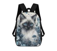 sinyumoney Zaino Per Bambini Cute Whimsical Siamese Cat Per Ragazzi E Ragazze, Zaino Da Viaggio Per Bambini, Zaino Scolastico Per Adolescenti 17inch