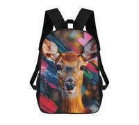 sinyumoney Zaino Per Bambini Deer Portrait with Abstract Background Per Ragazzi E Ragazze, Zaino Da Viaggio Per Bambini, Zaino Scolastico Per Adolescenti 17inch