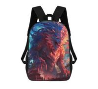 sinyumoney Zaino Per Bambini Dragon Cityscape Zaino Scolastico 3D Borsa Scolastica Zaino Scolastico Per Bambini Borse Scolastiche Zaino Alla Moda Con Tasca Borse Per Libri 17inch