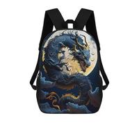sinyumoney Zaino Per Bambini Dragon Moonlit Sky -29 Per Ragazzi E Ragazze, Zaino Da Viaggio Per Bambini, Zaino Scolastico Per Adolescenti 17inch