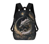 sinyumoney Zaino Per Bambini Dragon Moonlit Sky -3 Per Ragazzi E Ragazze, Zaino Da Viaggio Per Bambini, Zaino Scolastico Per Adolescenti 17inch
