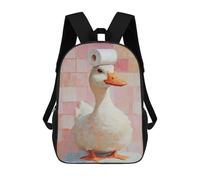 sinyumoney Zaino Per Bambini Duck with Toilet Paper Hat Per Ragazzi E Ragazze, Zaino Da Viaggio Per Bambini, Zaino Scolastico Per Adolescenti 17inch