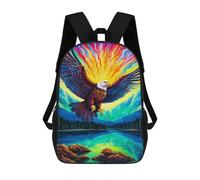 sinyumoney Zaino Per Bambini Eagle in Vibrant Landscape Per Ragazzi E Ragazze, Zaino Da Viaggio Per Bambini, Zaino Scolastico Per Adolescenti 17inch