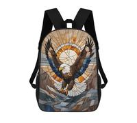sinyumoney Zaino Per Bambini Eagle Stained Glass Per Ragazzi E Ragazze, Zaino Da Viaggio Per Bambini, Zaino Scolastico Per Adolescenti 17inch