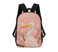 sinyumoney Zaino Per Bambini Elegant Heron with Cherry Blossoms Per Ragazzi E Ragazze, Zaino Da Viaggio Per Bambini, Zaino Scolastico Per Adolescenti 17inch