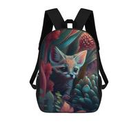 sinyumoney Zaino Per Bambini Enchanted Forest Whiskers -3 Zaino Scolastico 3D Borsa Scolastica Zaino Scolastico Per Bambini Borse Scolastiche Zaino Alla Moda Con Tasca Borse Per Libri 17inch