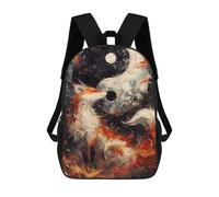 sinyumoney Zaino Per Bambini Enoshima Observatory Ragazzi E Ragazze, Zaino Da Viaggio Per Adolescenti, The Fox Yin And Yang, 17"