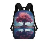sinyumoney Zaino Per Bambini, Fantasy Pink Tree Reflection Zaino Scolastico Di Grande Capacità Per Studenti, Zaino Per Ragazzi, Ragazze, Adulti, Adolescenti 17inch