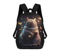 sinyumoney Zaino Per Bambini Fat Cat Butterfly Fantasy Per Ragazzi E Ragazze, Zaino Da Viaggio Per Bambini, Zaino Scolastico Per Adolescenti 17inch