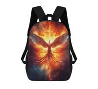 sinyumoney Zaino Per Bambini, Fire Flames Phoenix Bird Zaino Scolastico Di Grande Capacità Per Studenti, Zaino Per Ragazzi, Ragazze, Adulti, Adolescenti 17inch