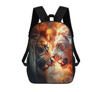 sinyumoney Zaino Per Bambini, Fire Vs. Ice Lion Battle Zaino Scolastico Di Grande Capacità Per Studenti, Zaino Per Ragazzi, Ragazze, Adulti, Adolescenti 17inch
