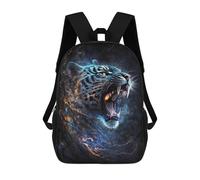 sinyumoney Zaino Per Bambini, Flame Tiger Artwork Zaino Scolastico Di Grande Capacità Per Studenti, Zaino Per Ragazzi, Ragazze, Adulti, Adolescenti 17inch