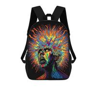 sinyumoney Zaino Per Bambini Flaming Temperance Per Ragazzi E Ragazze, Zaino Da Viaggio Per Bambini, Zaino Scolastico Per Adolescenti 17inch